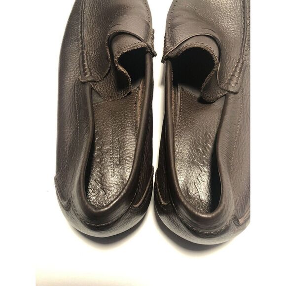Sandrino By Sandro Moscoloni Placido Leather Penny Loafers 10.5D Shoes Brown - Picture 4 of 16